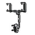 Rear view mirror bracket phone holder with retractable arm for 4.0-7.0 inch mobile phones