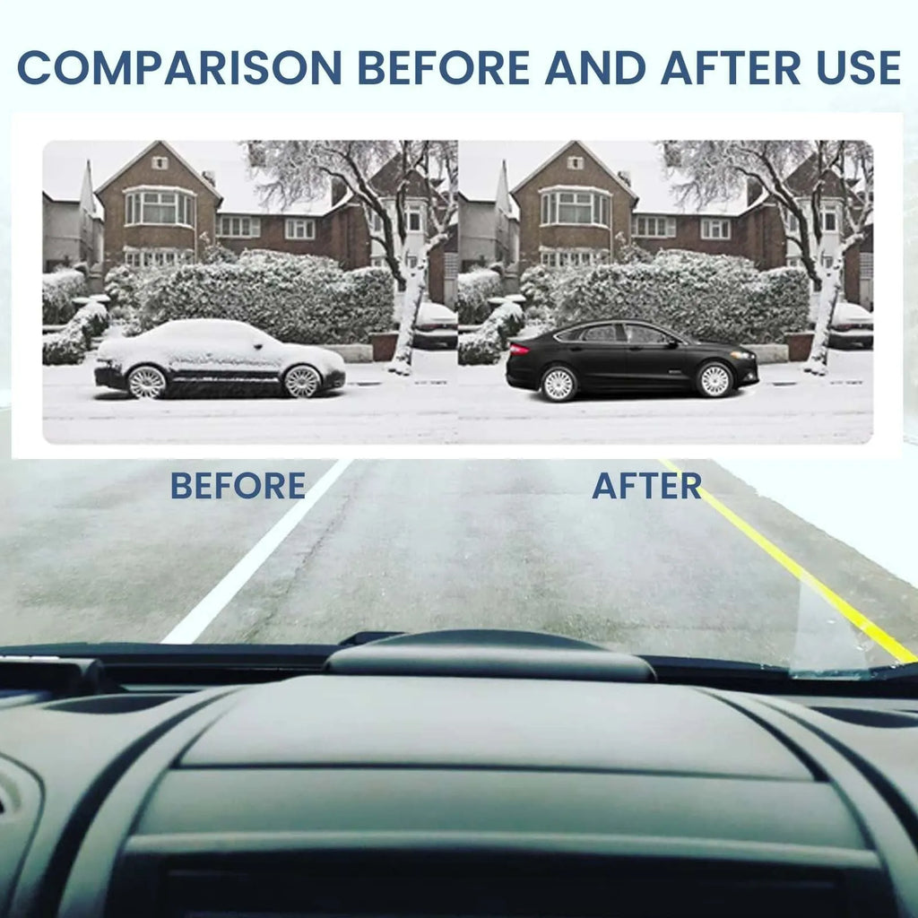 Black car de-icer tool for snow removal, shown with dimensions of 5 cm by 2.6 cm.