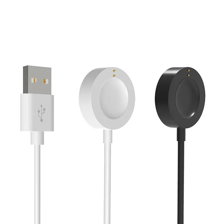 ABS smart watch charging cable 8cm compatible with Michael Kors, black colour on white background