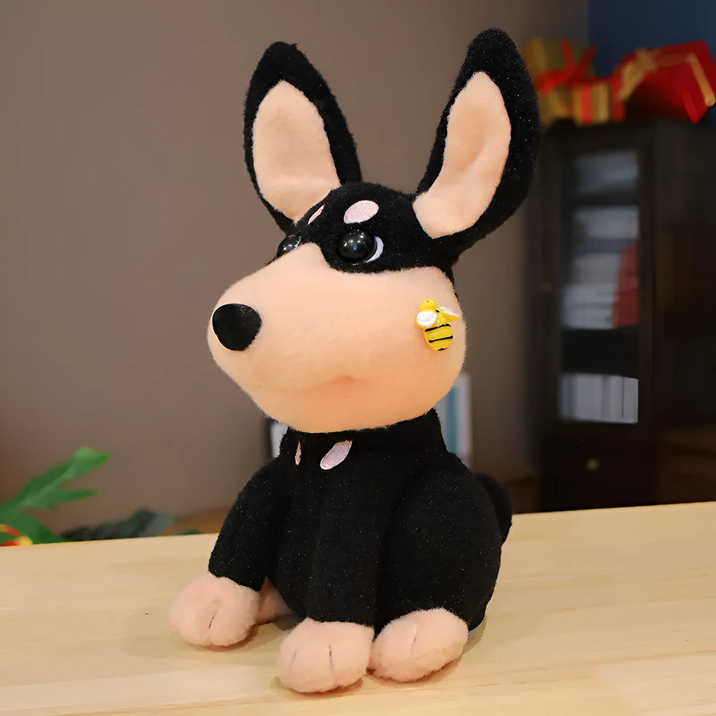 Electric puppy bee plush toy 25cm singing wagging tail USB rechargeable baby toy