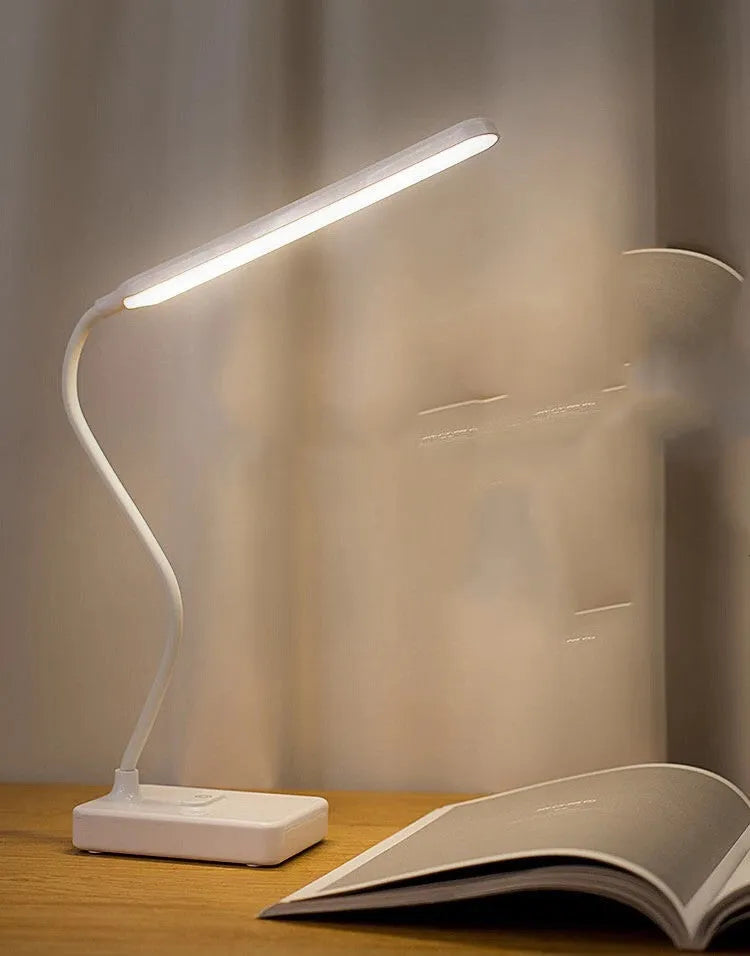 LED eye lamp with plastic lampshade touch mode white colour modern simple desk light