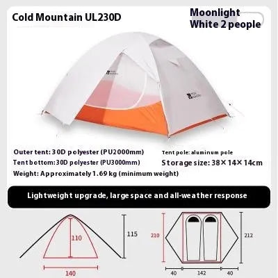 Double-size rainproof windproof floor mat for Cold Mountain UL2 EXO tent, outdoor camping groundsheet