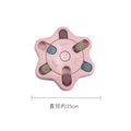 Anti choke dog bowl slow feeder in pink plastic with non-slip base, 25.7 cm size