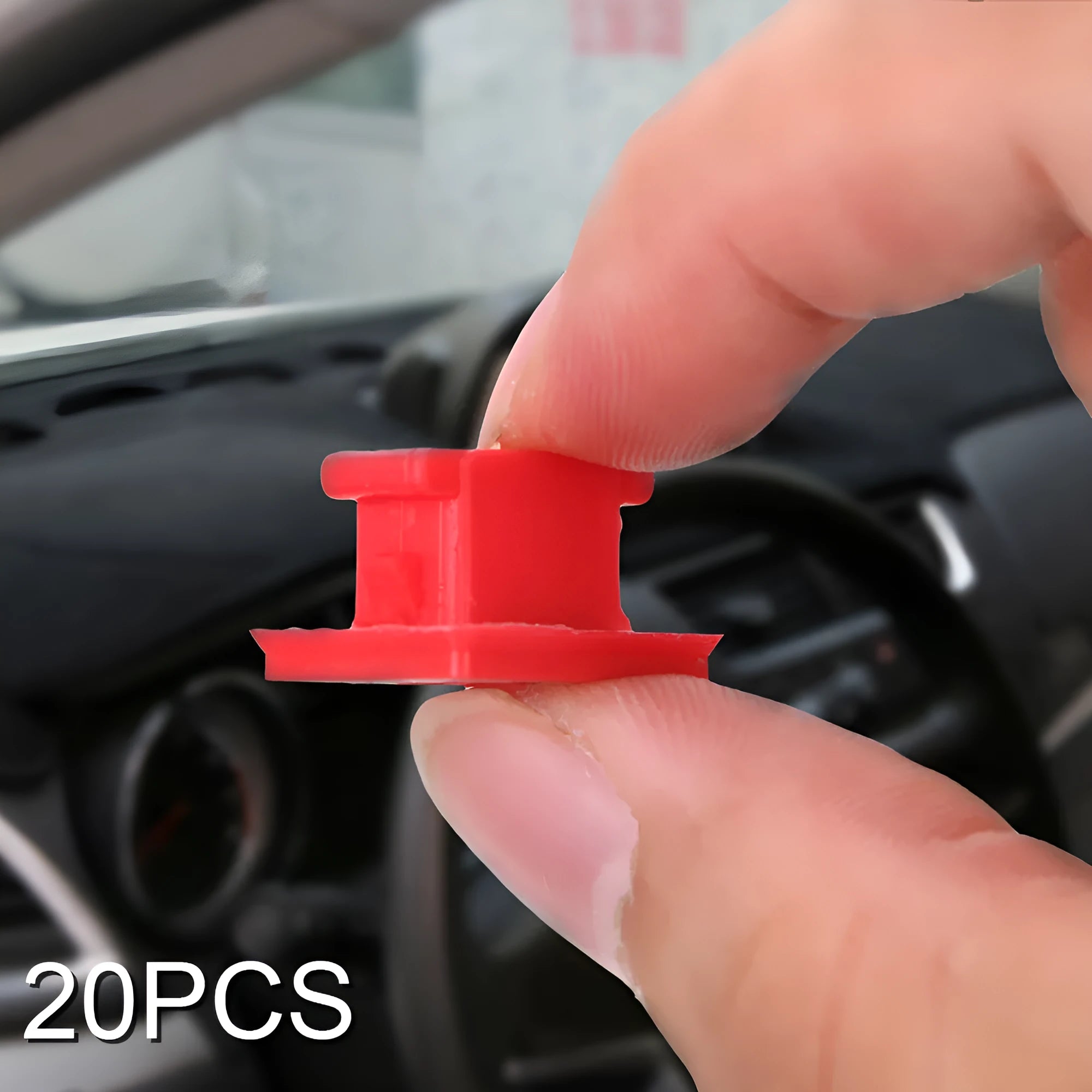 Ten black plastic BMW interior door trim panel clips on a white background