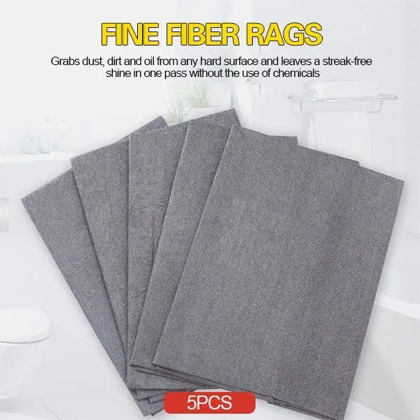 Thickened magic microfiber cleaning cloth in black, grey or white, 20x30cm to 50x80cm, for glass, mirrors and cars