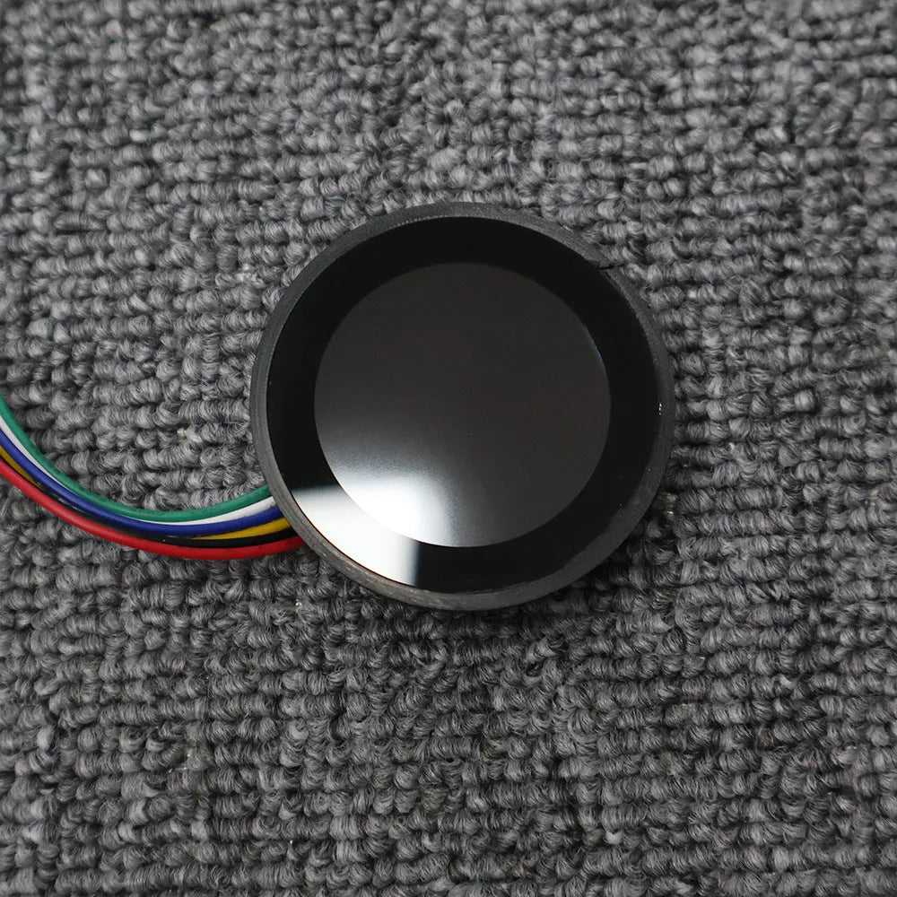 Motorcycle multi-mode dynamic LED demon eye decoration with ABS housing on black background