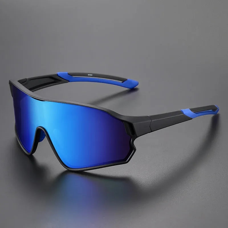 Colourful full rim resin cycling sports sunglasses for fishing, unisex adult, windproof design
