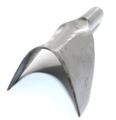 Steel leather punch tool set with half-round and V shapes in sizes 15mm to 40mm for DIY projects