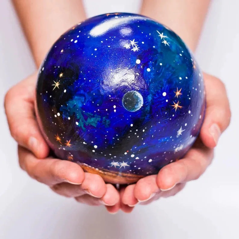 Planet sun world model resin craft in planet colour, made from plastic and resin, single-piece ornament