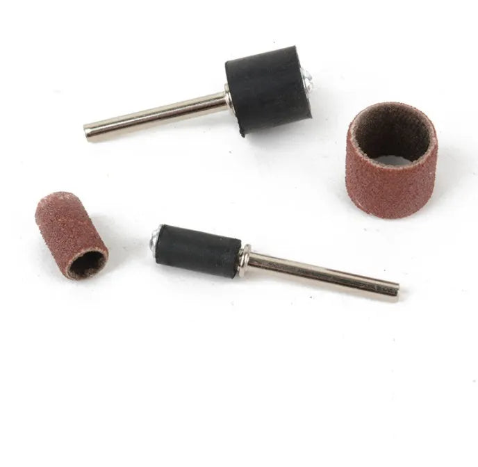 150-piece electric grinder accessories combo set with sandpaper rings and multiple material components