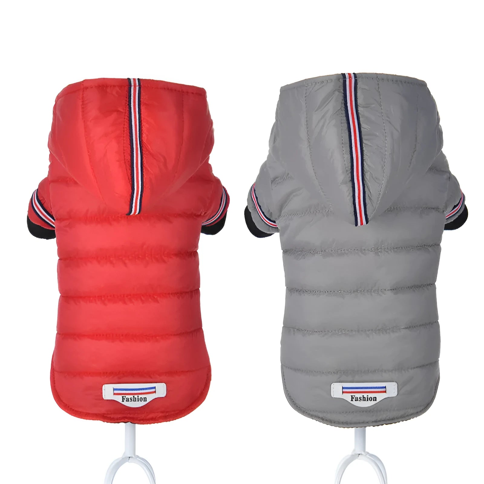 Grey autumn cotton dog or cat clothes with back length and bust sizing
