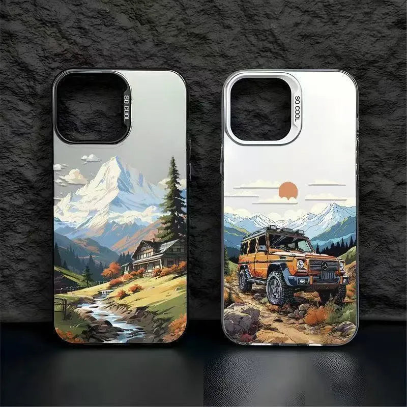 PC hard phone case with laser design in black for iPhone 14 Pro Max