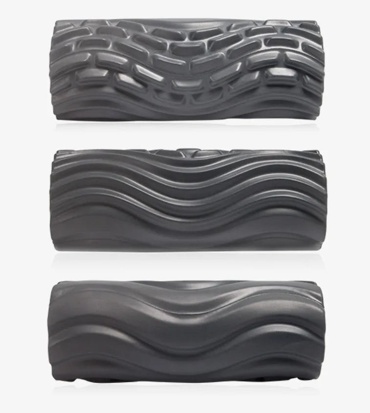 USB electric massage column foam roller block in space grey or gouache orange with three vibration zones