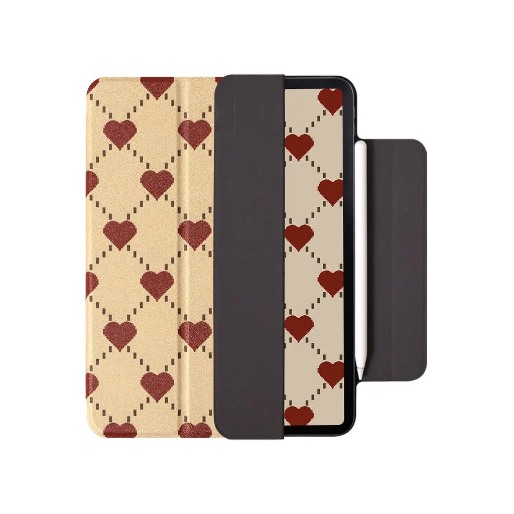 Polyurethane magnetic protective case for 10.9-inch iPad Air5 and iPad Air4 on a metallic surface.