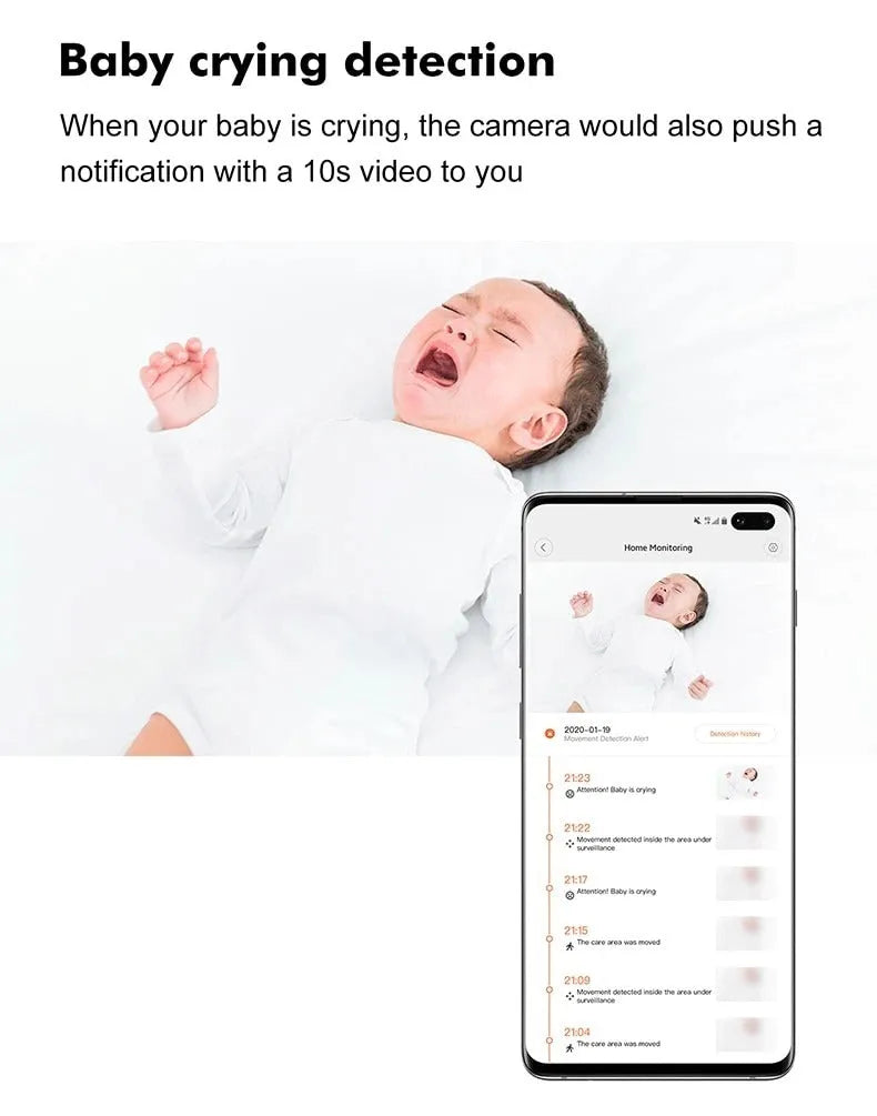 White Xiaobai smart camera with 110-degree lens for 1080p HD indoor monitoring