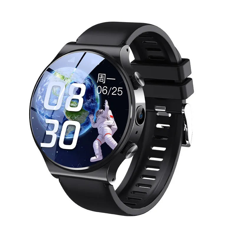 Fashion Personality Smart Watch showing 1.28 inch display on wrist with black or white colour options