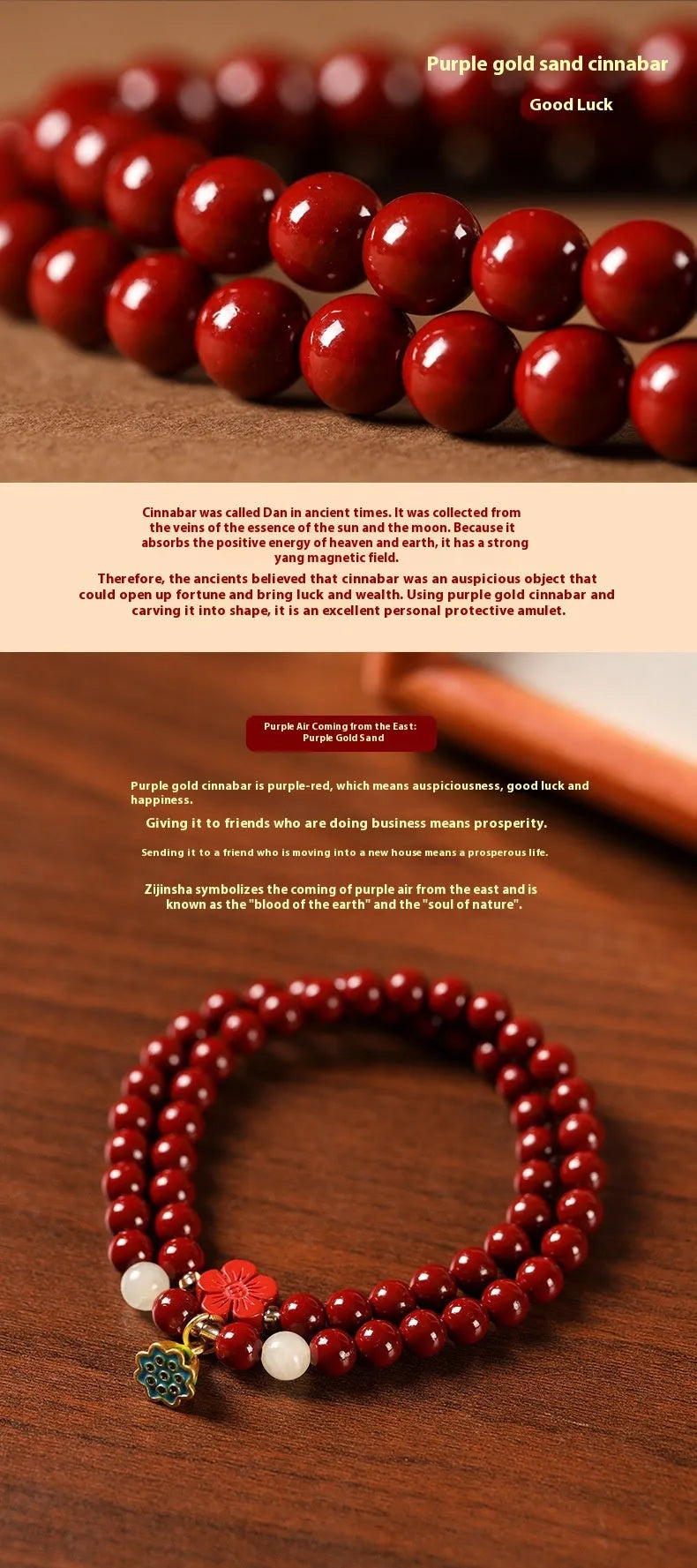 Close-up of a hand-woven double circle bracelet made with purple gold sand beads and a lotus seedpod charm.