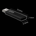Black car mounted USB drive with waterproof plastic case showing flexible design