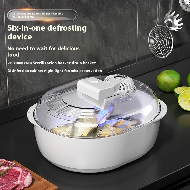 Aluminium household quick defrosting plate food thawing device with USB cable connection