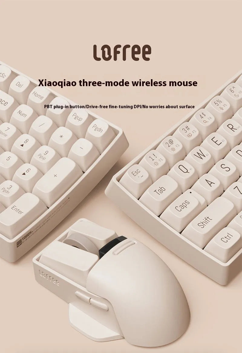 Xiaoqiao Three Mode Wireless Mouse with 7 buttons and Type-C charging cable