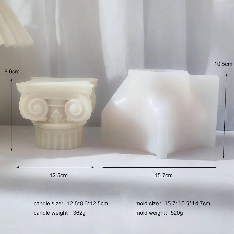 Roman pillar silicone mould for candle making and dessert preparation