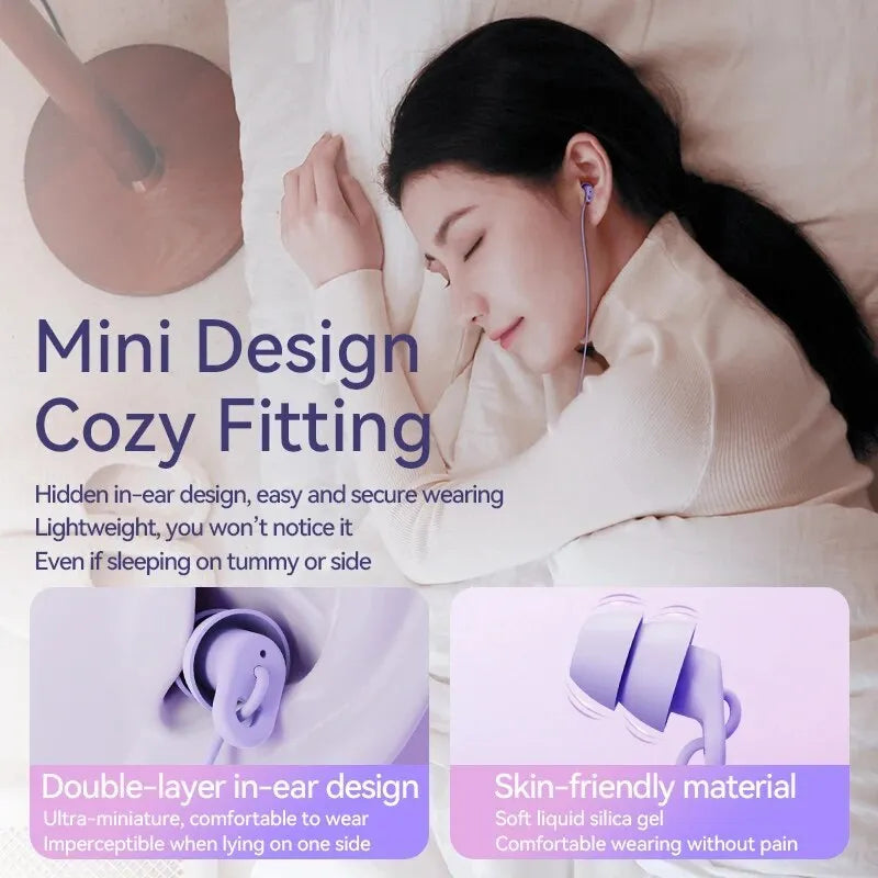 Remax Soft Sleep Earphones in black with silicone earbuds and 1.2m cable