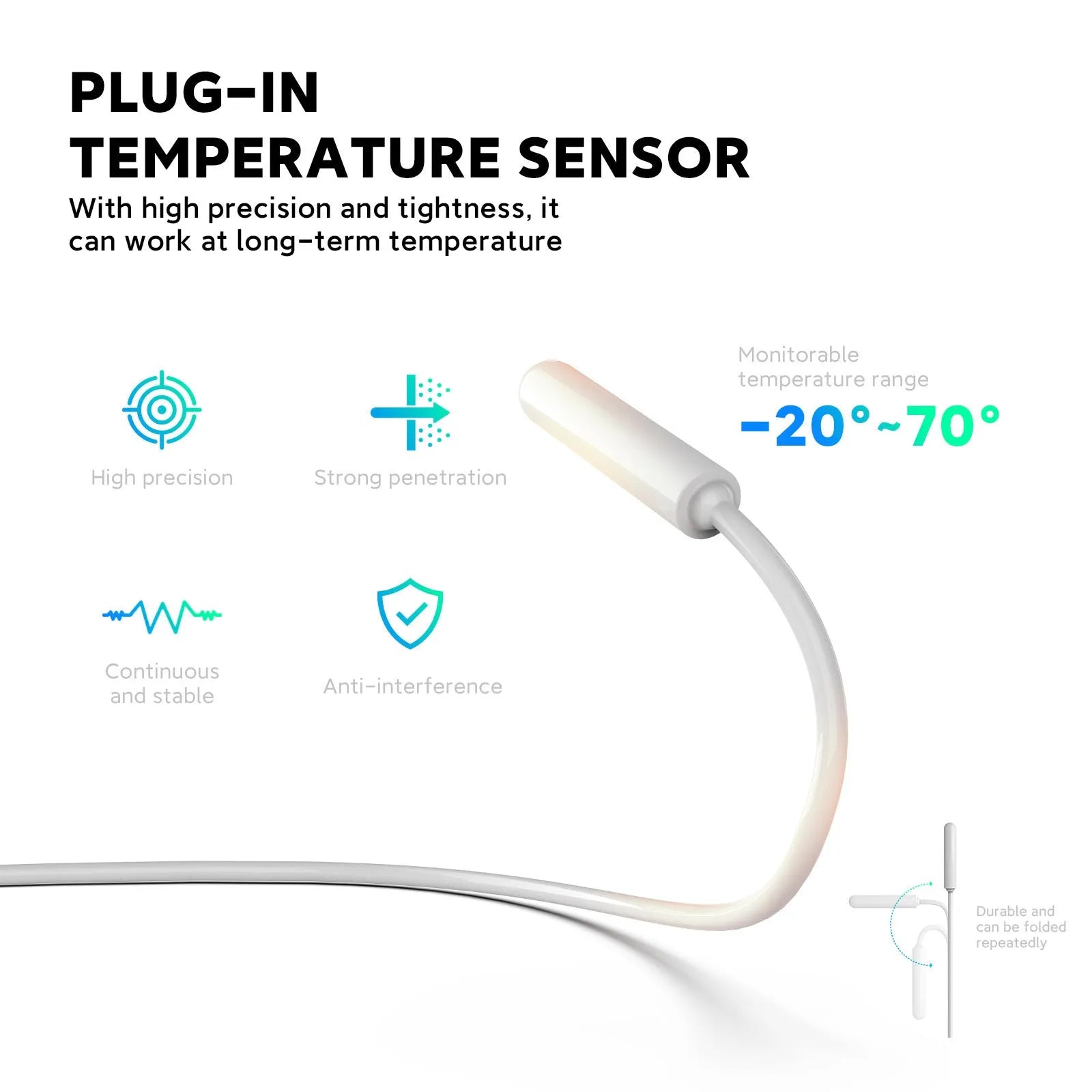 White smart socket with EU plug showing voice control and thermostatic timer functions
