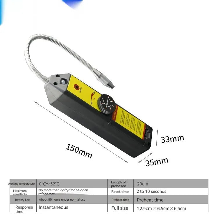 WJL-6000 halogen electronic leak detector with extended probe for automotive air conditioning refrigerant leak detection