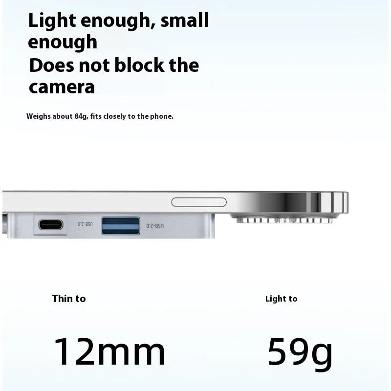M2 magnetic aluminium alloy hard disk box with cables and screwdriver, 75x58x11mm