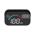 Black car head-up display projector unit with USB connection for GPS and E-dog functionality