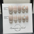 Women's handmade manicure set with blush armour short style and 14-colour gradient options