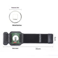 Black unisex mobile phone armband and wrist strap holder suitable for 4-7 inch smartphones during delivery work or sports