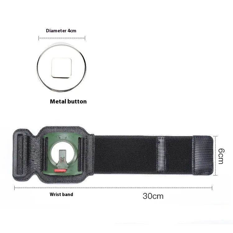 Black unisex mobile phone armband and wrist strap holder suitable for 4-7 inch smartphones during delivery work or sports