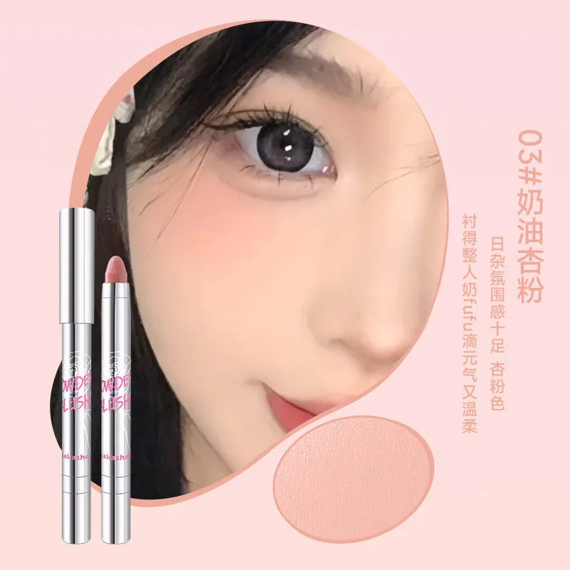 Matte blush stick dual-use cream in Sweet Potato Milk Cream shade with silky texture