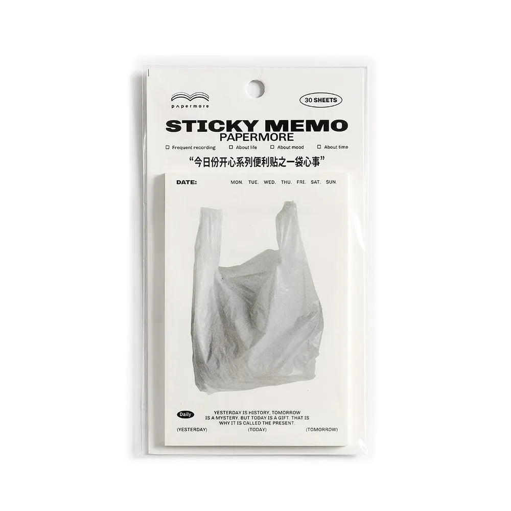 Happy Series non-adhesive message sticky notes pad in one of four colour options, showing 30 tear-off pages.