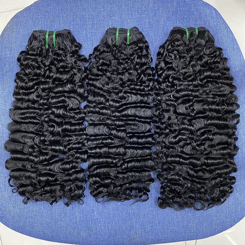 Front lace wig made of real human hair in pissy 06 colour, showing natural style.