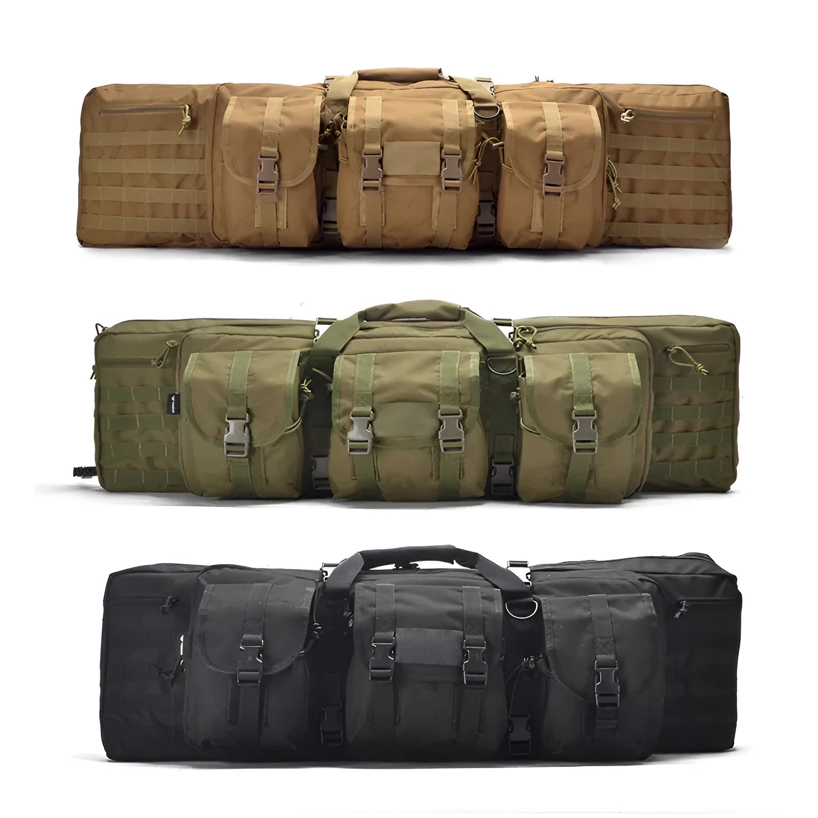 Tactical multifunctional backpack 45L waterproof 600D fabric in ArmyGreen plain pattern for outdoor use