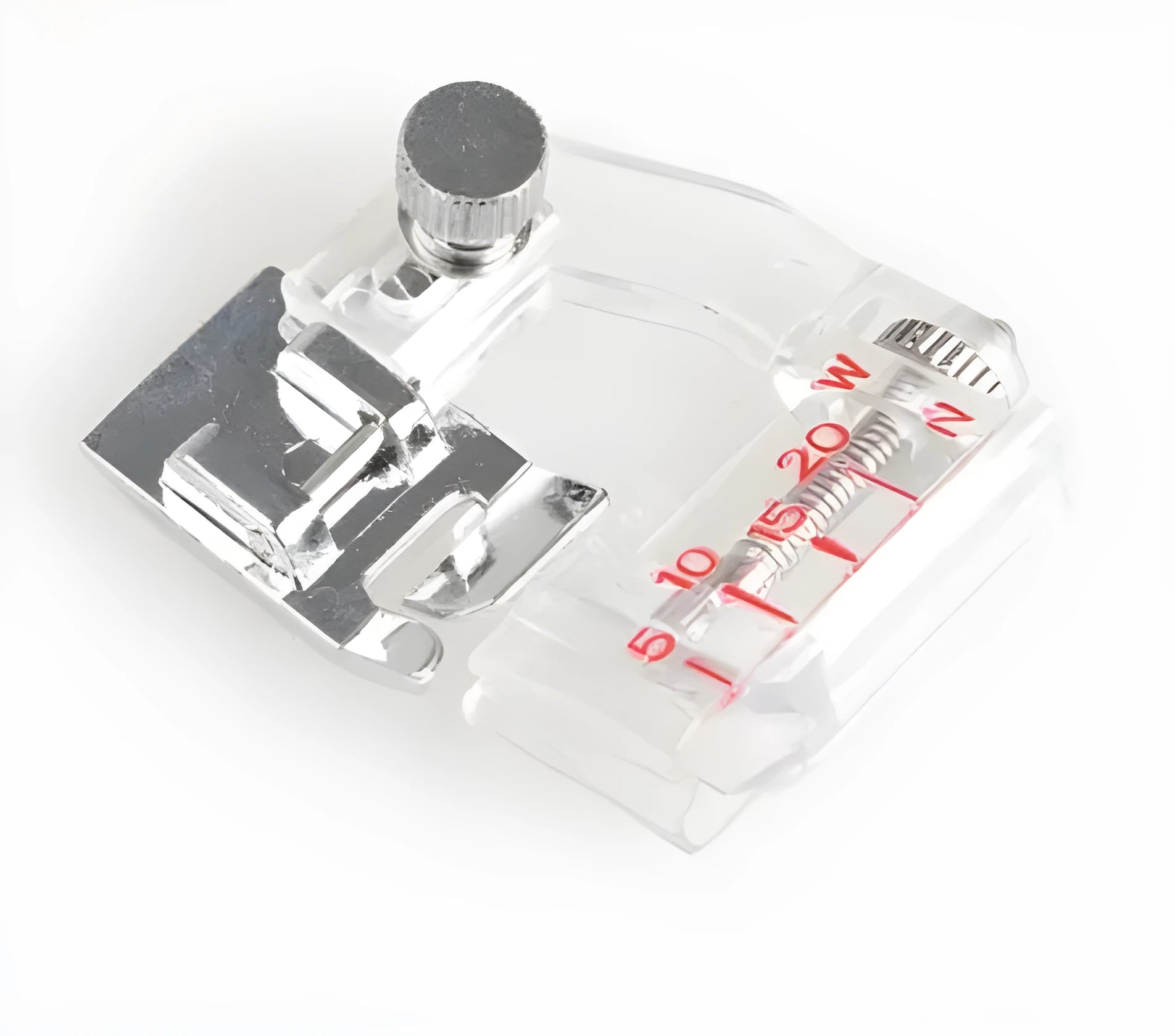 Adjustable bias binder presser foot for domestic sewing machines with snap-on attachment