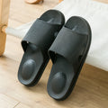 Women bathroom slippers with heel massage ball design, PVC flip-flops in black, grey, pink, matcha green, sky blue