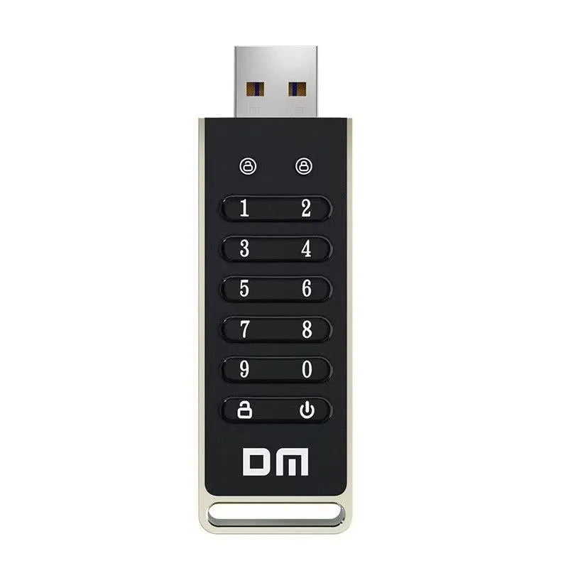 Fingerprint security USB flash drive with metal casing, USB 3.0 interface, 64GB capacity