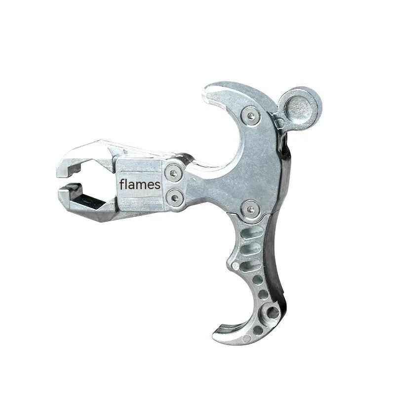 Zinc alloy archery release aid with two-axis harpoon clip and stainless steel spring mechanism