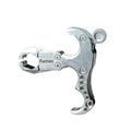 Zinc alloy archery release aid with two-axis harpoon clip and stainless steel spring mechanism