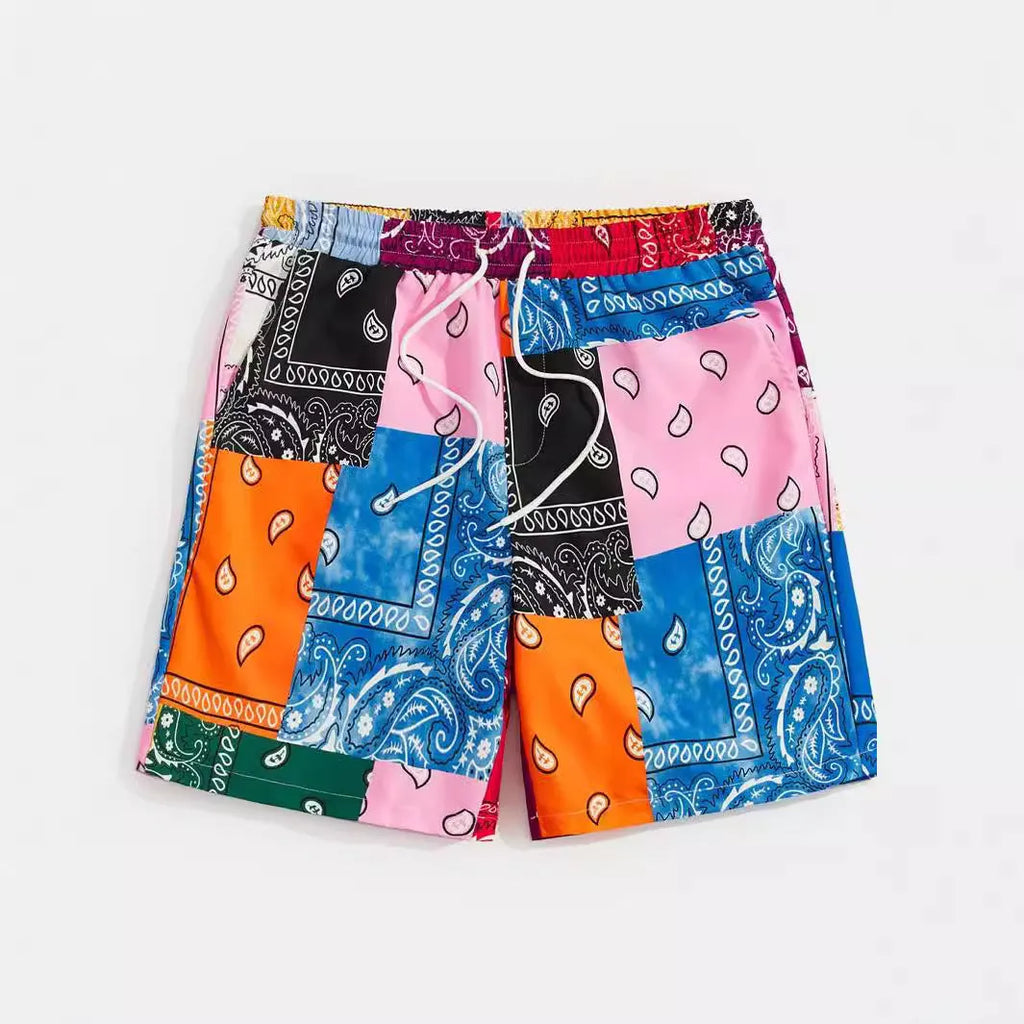 Man's thin polyester mesh beach shorts in a casual style, shown in one of seven available colour options.
