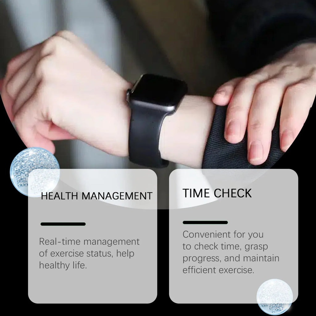 Balance Sports Watch with lightweight silicone strap on wrist for fitness tracking