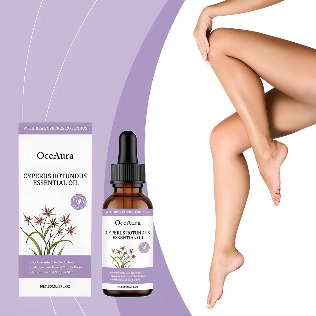 60ml bottle of fragrant hair removal treatment oil with glycerol and plant extracts