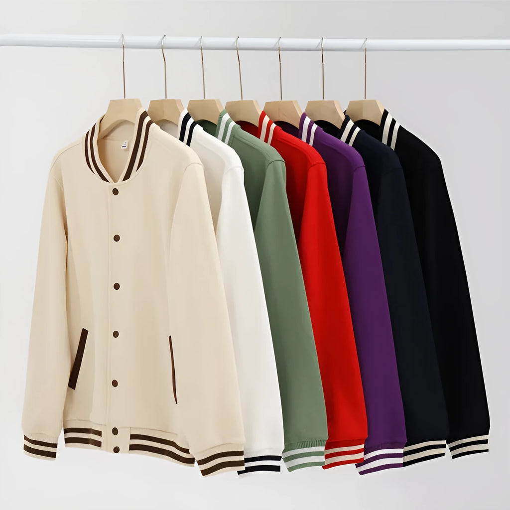 Cotton thickened sports overalls coat for winter, sizes S to 6XL, shown in one of seven colours