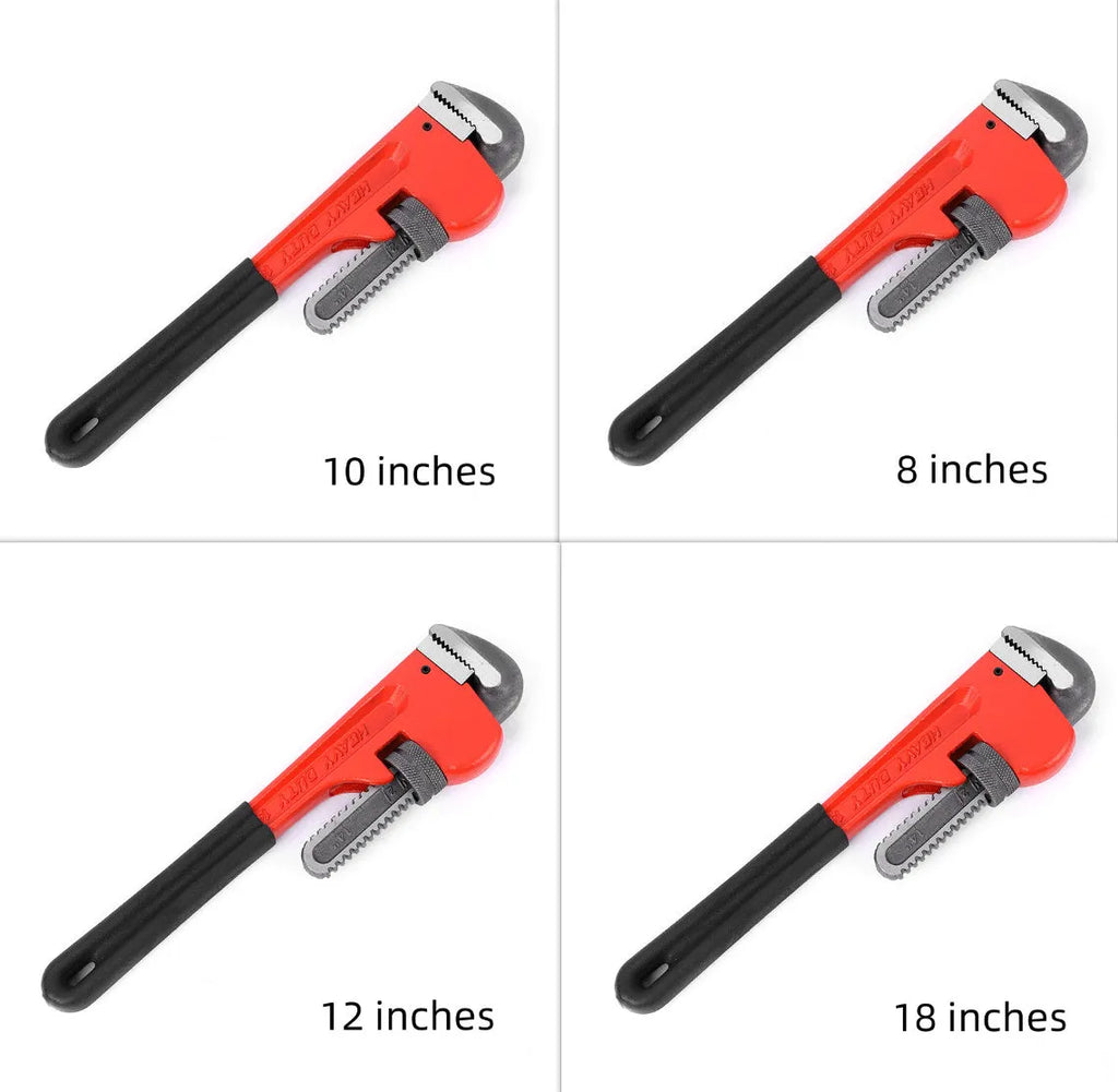 Heavy pipe tongs 45# steel clamps water pipe pliers 8 inch hardware tool