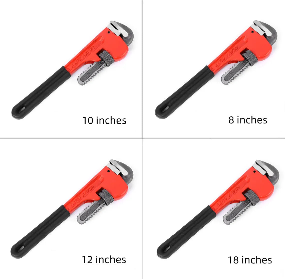 Heavy pipe tongs 45# steel clamps water pipe pliers 8 inch hardware tool