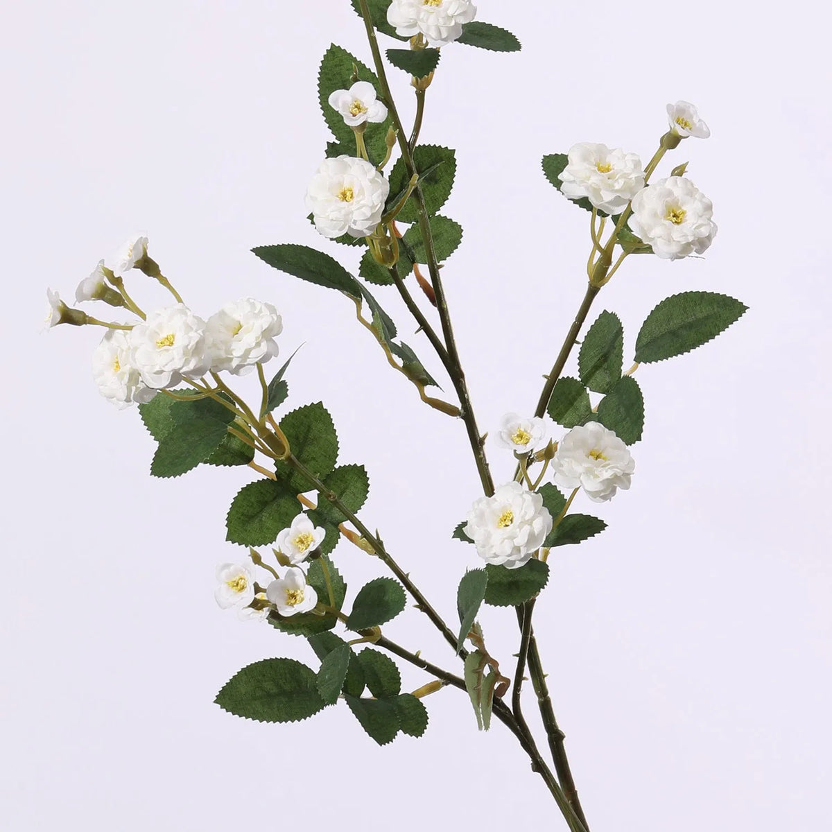 Multi head small rose silk artificial flower ornament in white, champagne, yellow, pink or orange for wedding and home decoration