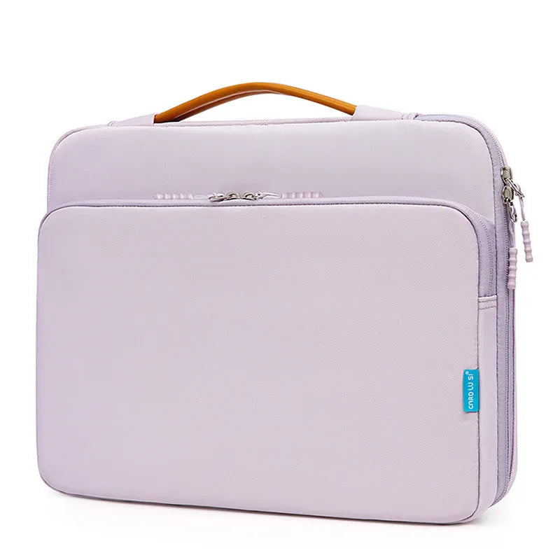 Laptop shock-proof liner bag in Oxford cloth with thick velvet lining, multi-colour options: beige, black, dark green, gray, purple, yellow